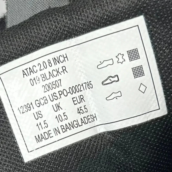 5.11 ATAC 2.0 8” Tactical Boots Size 11.5 Men Leather Lace Up Outdoors Work - Picture 14 of 14